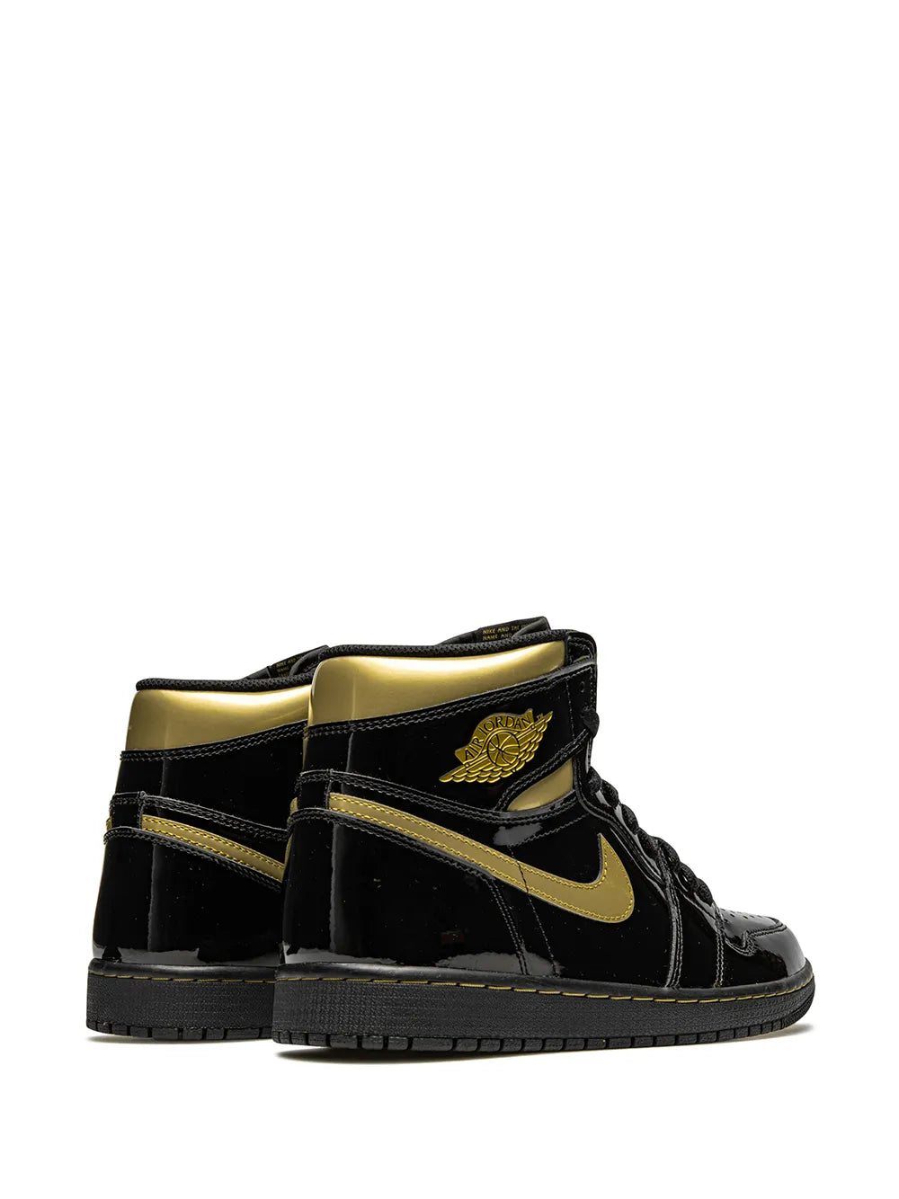 tenis Air Jordan 1 High Black Metallic Gold