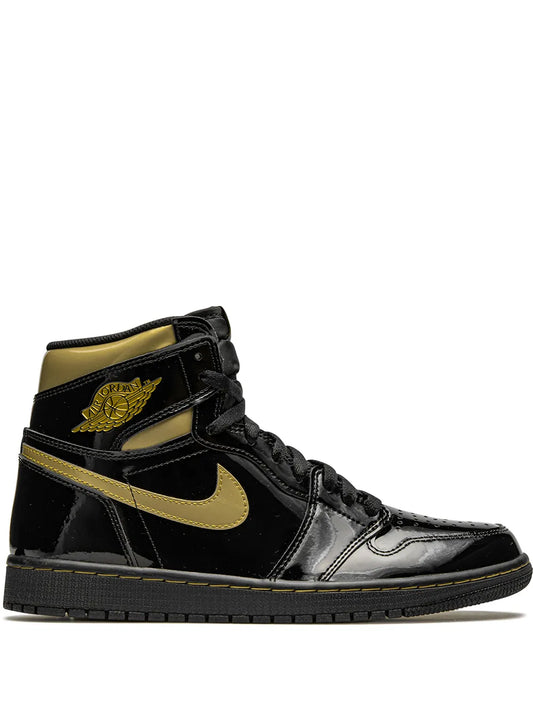 tenis Air Jordan 1 High Black Metallic Gold